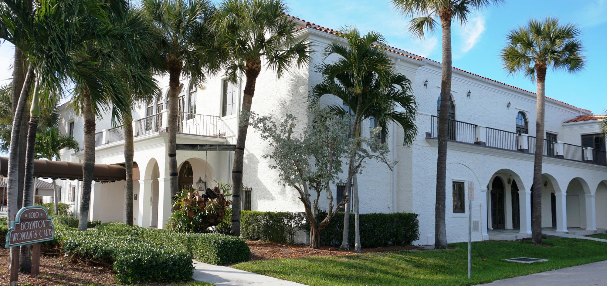 View of east side of HWCBB with palm trees